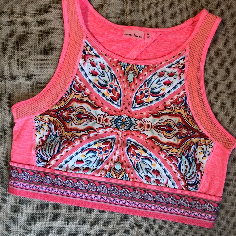 Nanette Lepore Play l Carousel Crop Tank Size XL